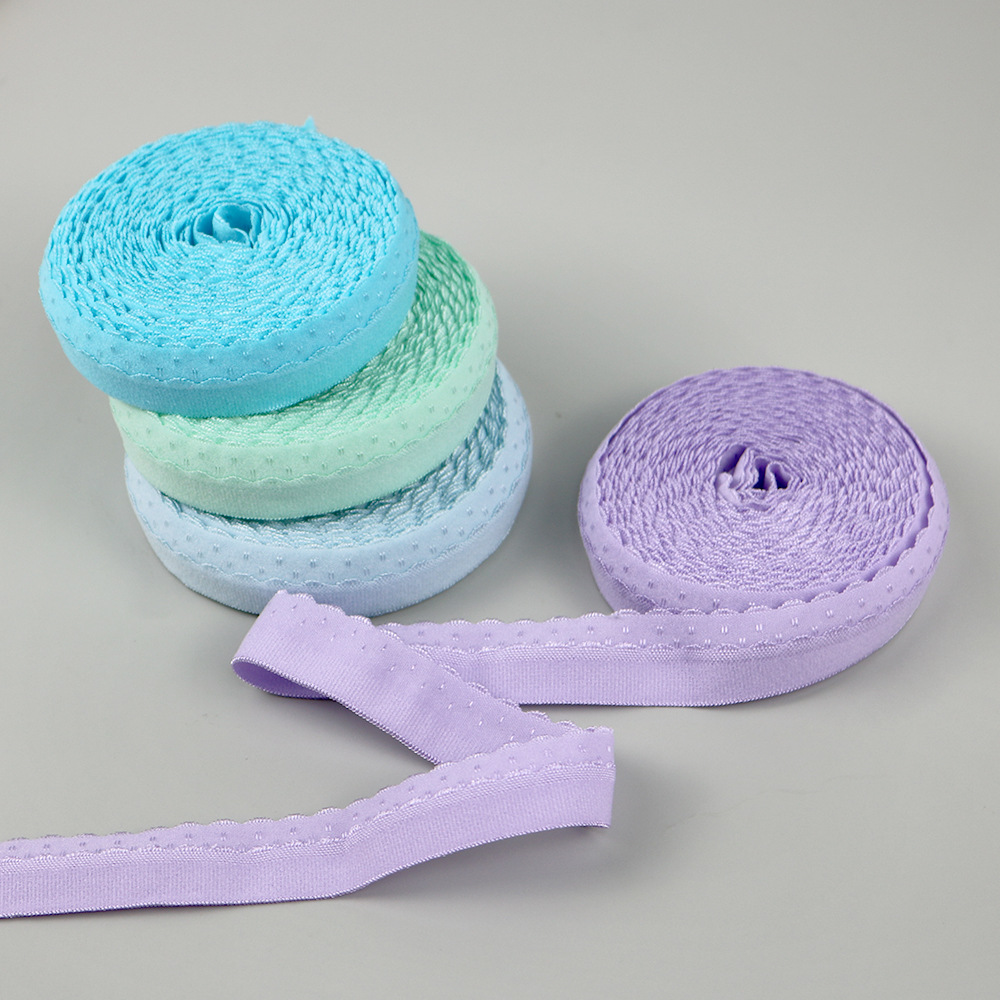 Factory direct sales of 2.0 nylon-edged twill band folding crown smooth elastic folded elastic band Specification image
