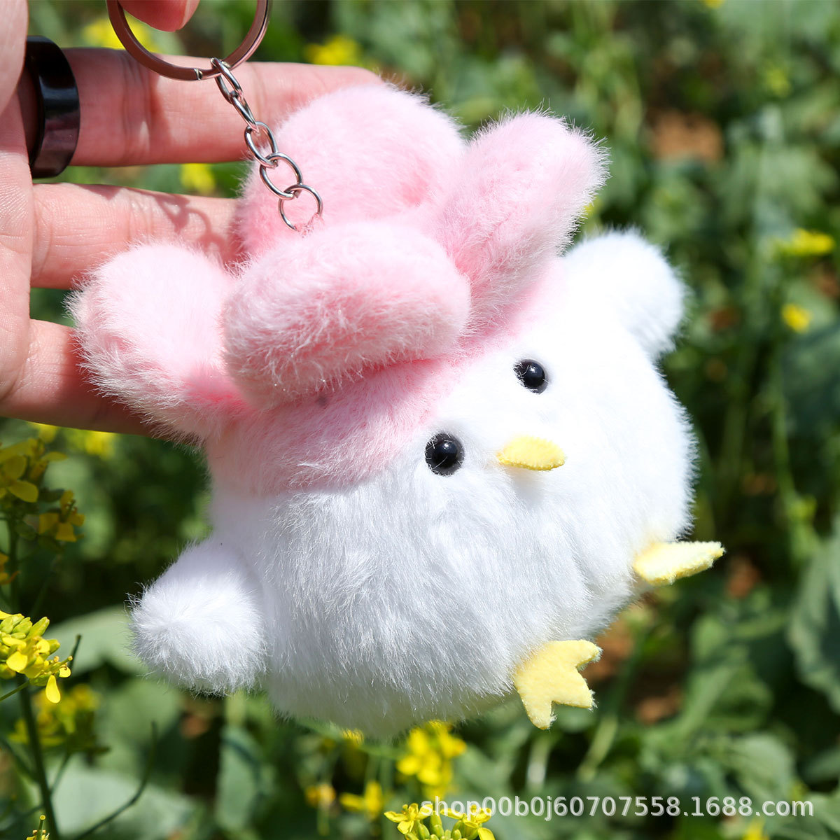 Cute and adorable rookie figurines, Wuhan cultural and creative garlic bird press sound dolls, plush toy bags, keychains Specification image