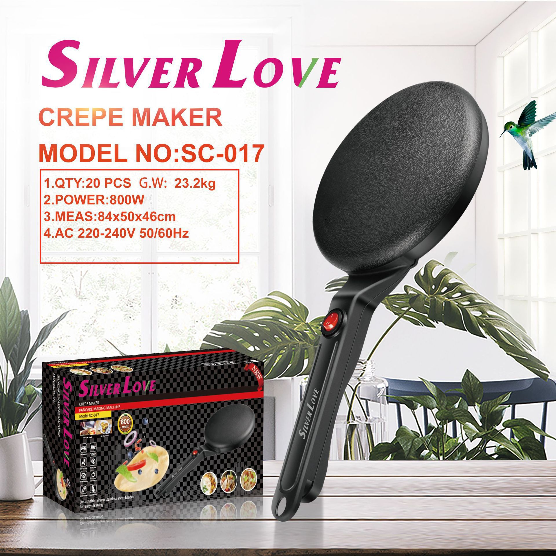 外贸出口薄饼机家用春卷皮春饼机烙饼神器小型千层皮电饼铛煎饼锅