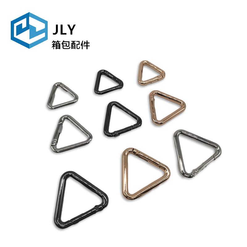 Irregular-shaped open spring buckle, triangular spring hook buckle, heart-shaped metal key buckle, hardware hook buckle Item Picture