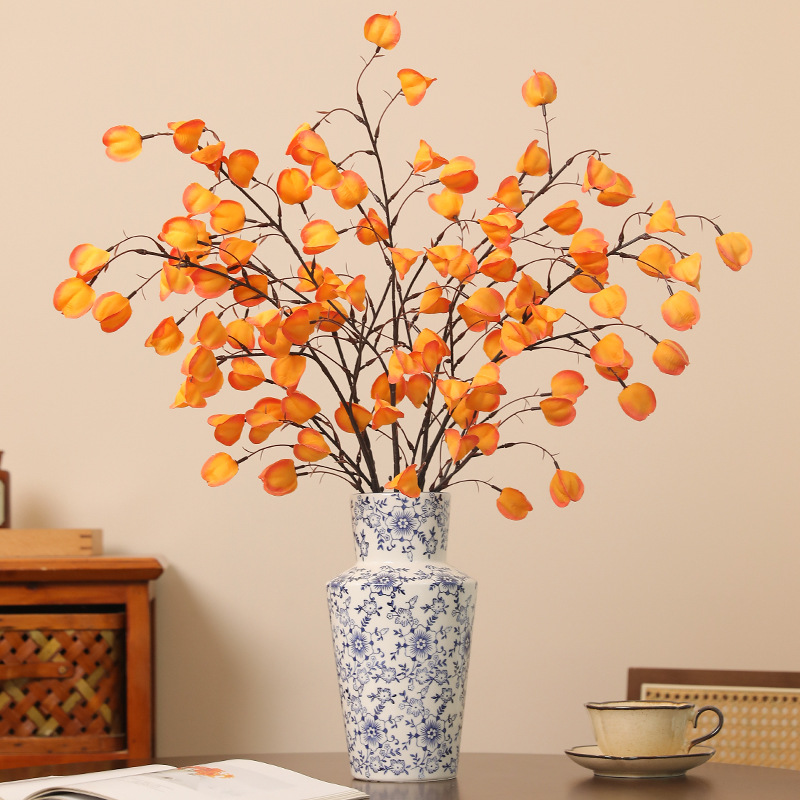 新款仿真灯笼果姑娘果高品质家居软装装饰插花假花摆件摄影道具