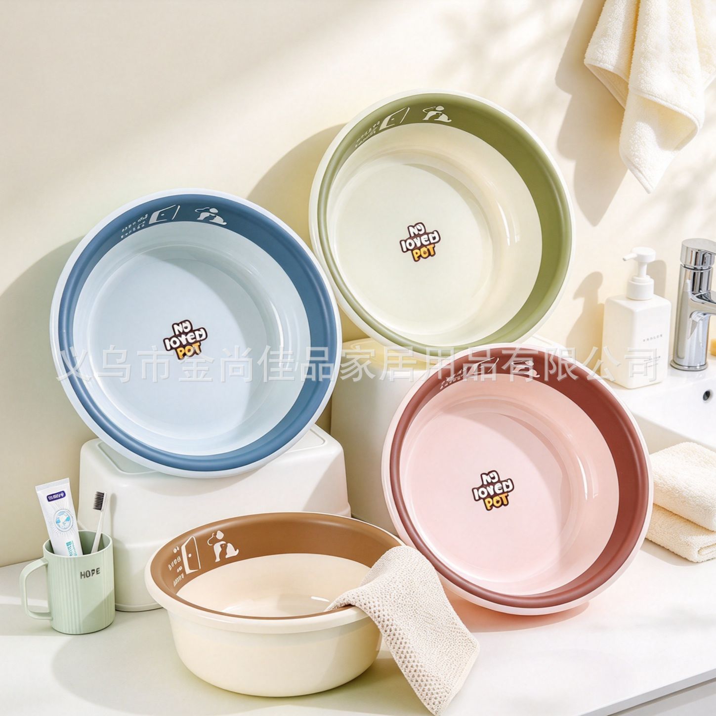 الحوض المغسل بالبلاستيك المنزلي، Washbasin، الذي يستخدم كميات كبيرة من الأواني