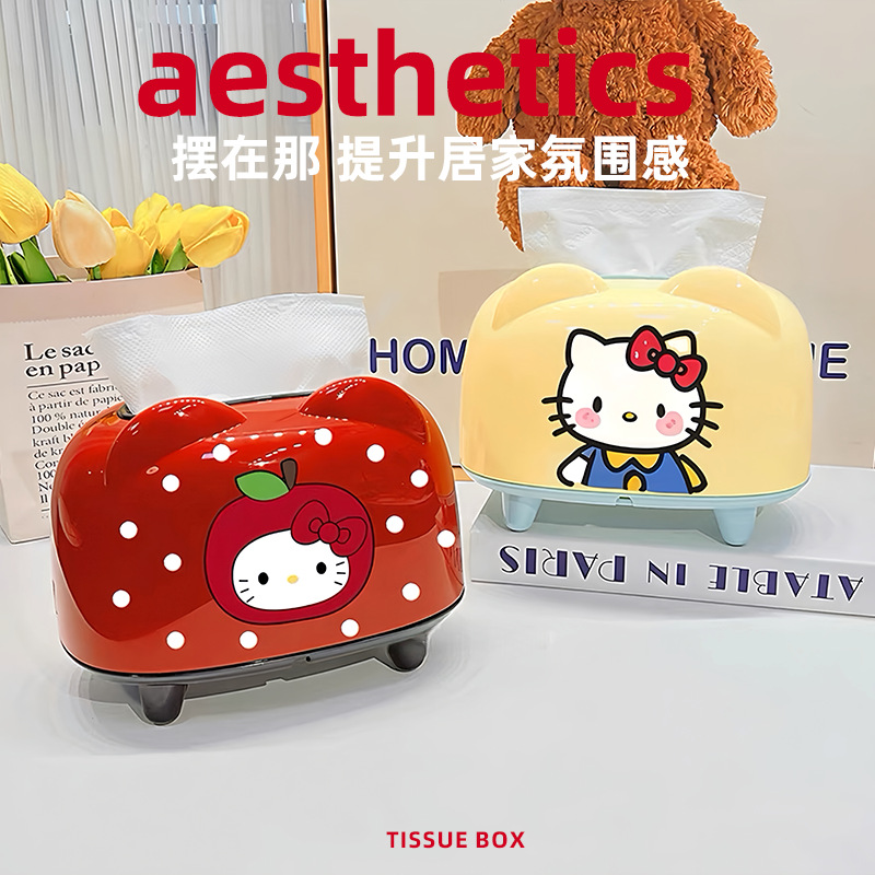 Dopamine desktop tissue box, creative and cute tissue box, high-end, light luxury and sophisticated home napkin box for the living room details Picture