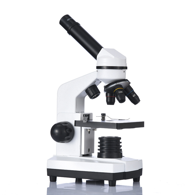 1600X zoom microscope, 3-hole outward-tilt converter microscope, laboratory biological microscope, adjustable Specification image
