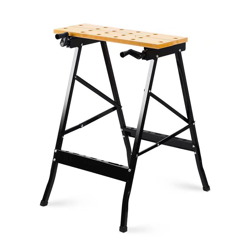 Multi-functional woodworking workbench, folding operation saw table, flip-top flipping tool, woodworking table, folding table, saw horse Specification drawing