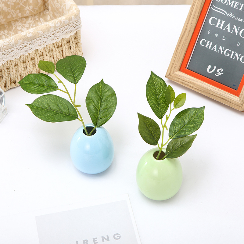 跨境仿真叶子三角梅叶仿真绿植假树叶diy仿真花配件厂家批发