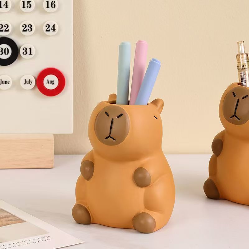Kapipala pen holder, a cute cartoon office desktop decoration, is a personalized, creative and fun cosmetic pen storage box Specification image