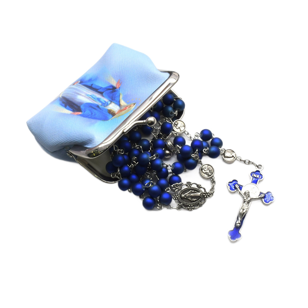 Bolso de embalaje de rosarios bolso cero impreso para mujer pequeño con hebilla de metal bolso de almacenamiento bolso de mano Item Picture