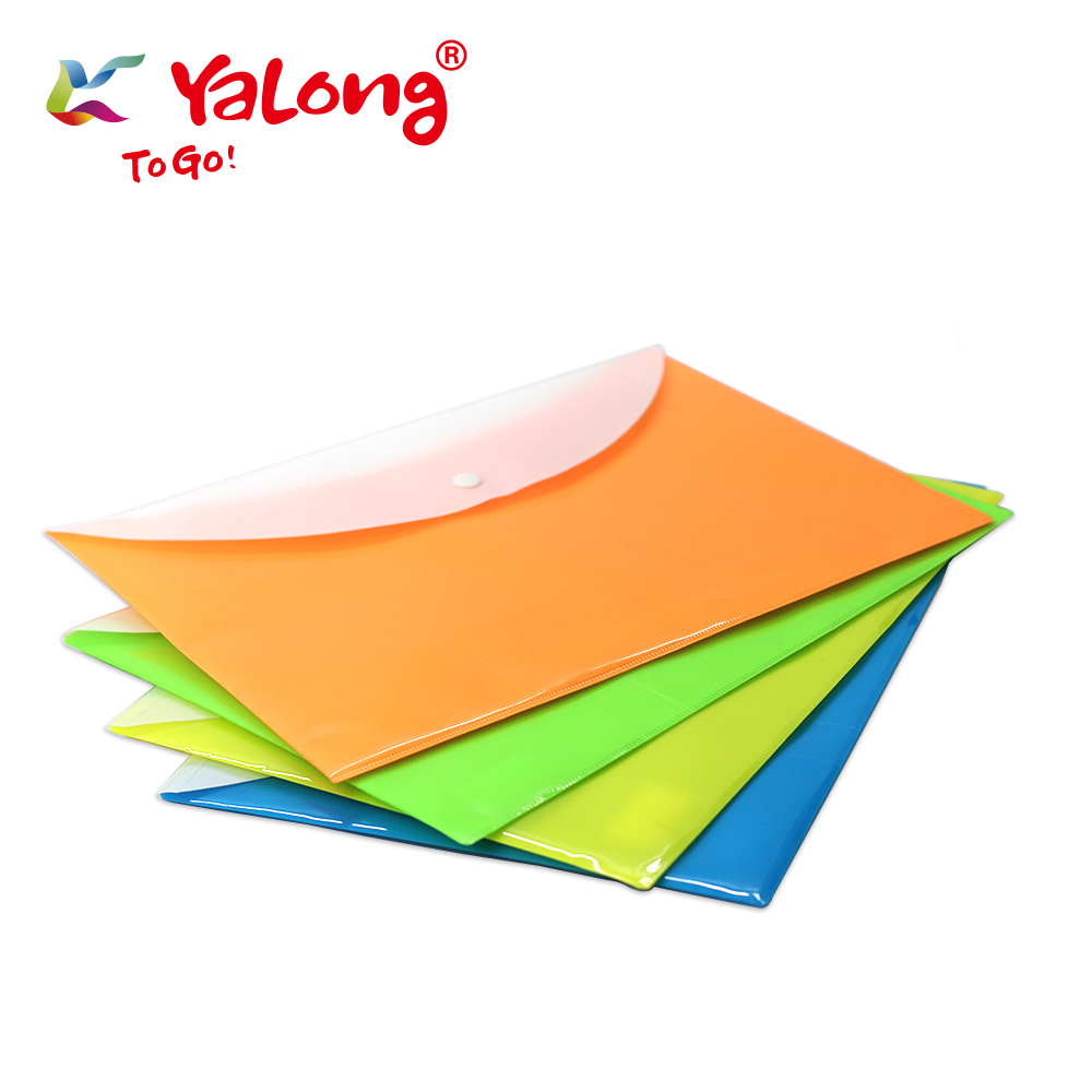 Yalong Cross-border Practical A4 double-sided double-layer 4-color 16C file bag folder Office supplies file bag Item Picture