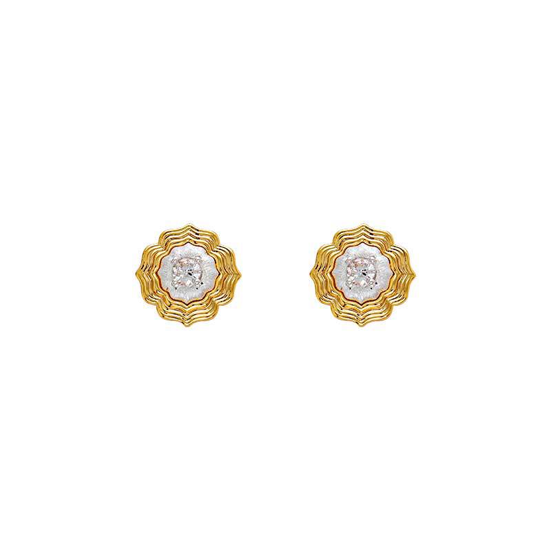 Hyacinth's niche design sense, color-blocking geometric stud earrings, women's fashionable, individual and elegant high-end earrings and earrings, a new trend in 2025 Item Picture