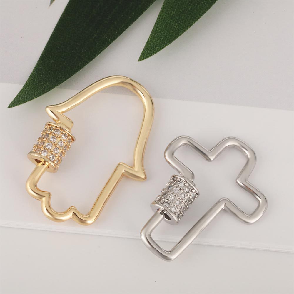 Micro-inlaid accessories, cross climbing buckle, niche decorative buckle, diy accessory, screw buckle, high-end pendant, ladies details Picture