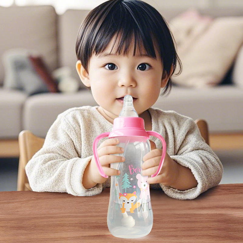 厂销宝宝PP带柄标口径奶瓶 250ml新生儿奶瓶防胀气防摔婴儿奶瓶详情图3