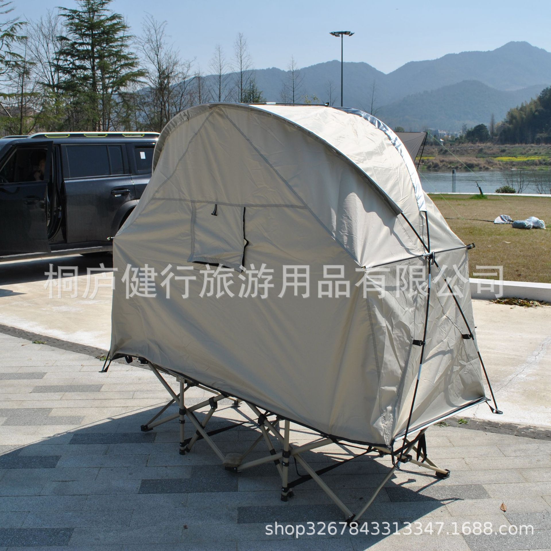 Two-in-one ground tent, camp bed tent, individual soldier tent, independent single person backpack camping tent without bed Application Scenario