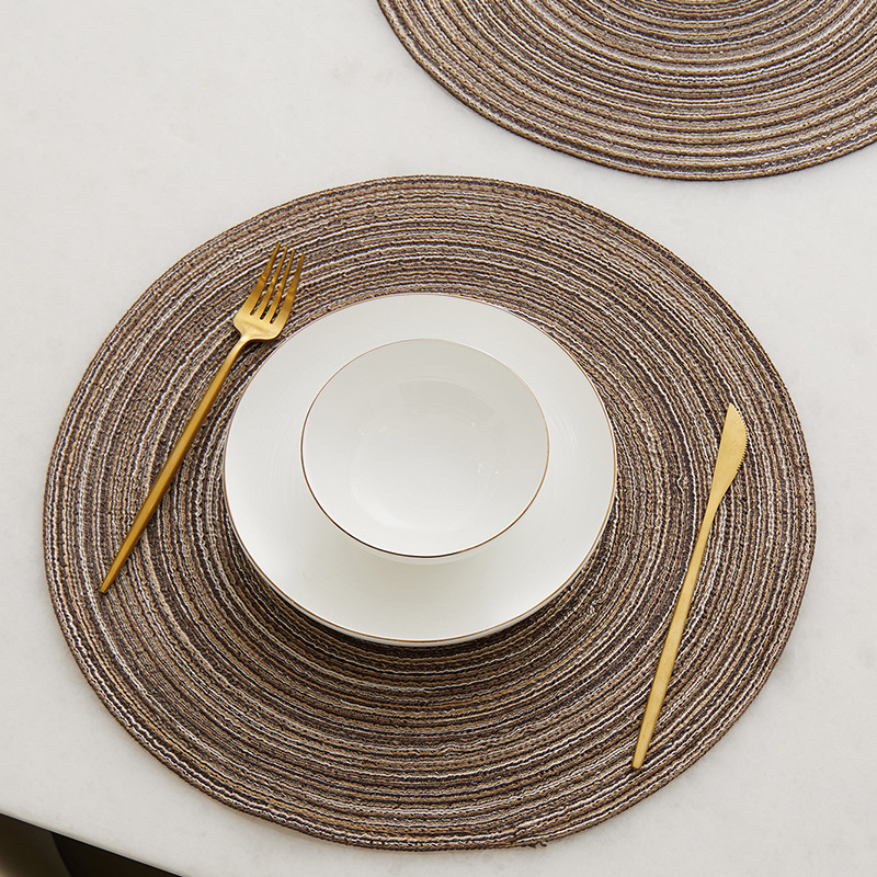 跨境电商热卖款工厂直销渐变涤棉桌垫西餐垫家用高级餐垫批发