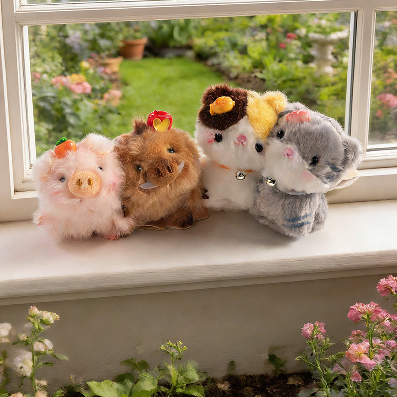 mini cute animal magnetic cat sticker plush keychain, adorable little pendant, exquisite gift wholesale Application Scenario