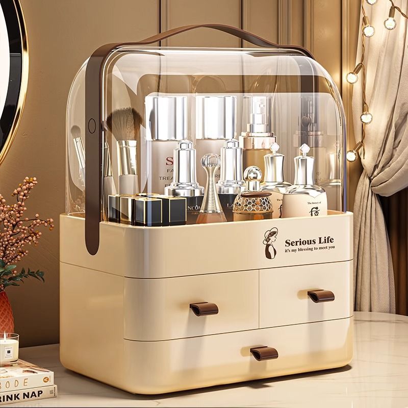 علب مستحضرات التجميل، منضدة مضادة للغبار على منضدة، ذات سعة كبيرة، وملفات محسّنة لالجلد الشفاه details Picture