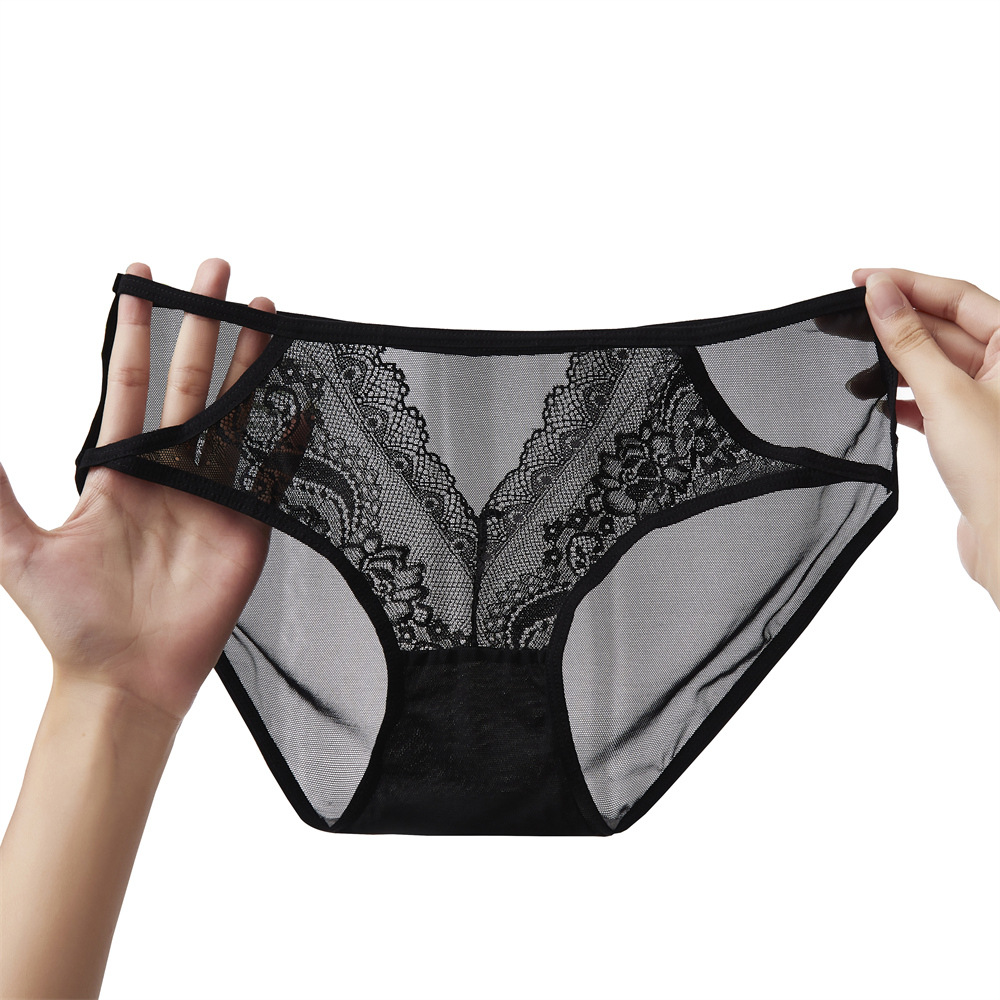 New women's lace underwear, fashionable and sexy, with a hollowed-out inner waistband, high elasticity, comfort and breathability. Women's underwear 17253# Item Picture