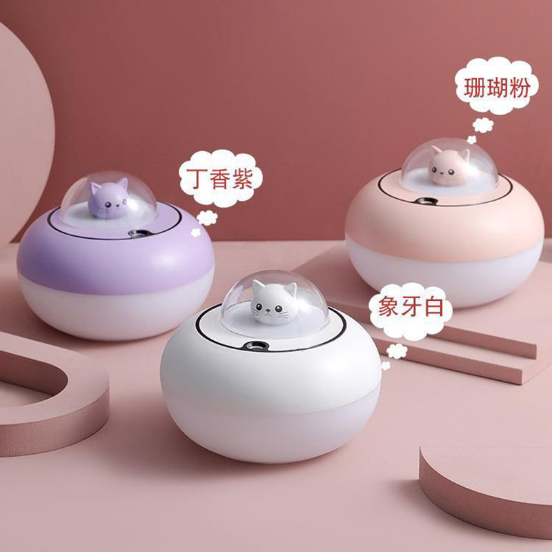 新款萌宠加湿器创意 USB家用静音桌面办公室补水喷雾雾化器加湿器