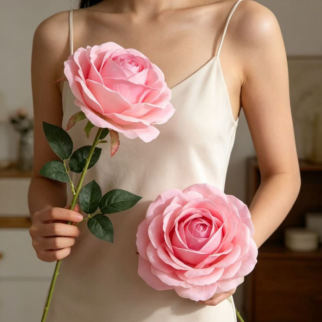20cm single-head artificial rose foam core for the Qing hall artificial flower floor arrangement rose soft decoration landscape flower arrangement