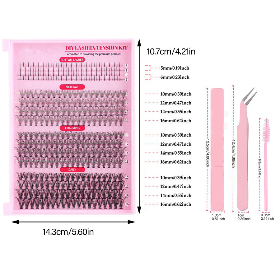 p系列嫁接假睫毛单簇DIY睫毛延长套装 Specification image