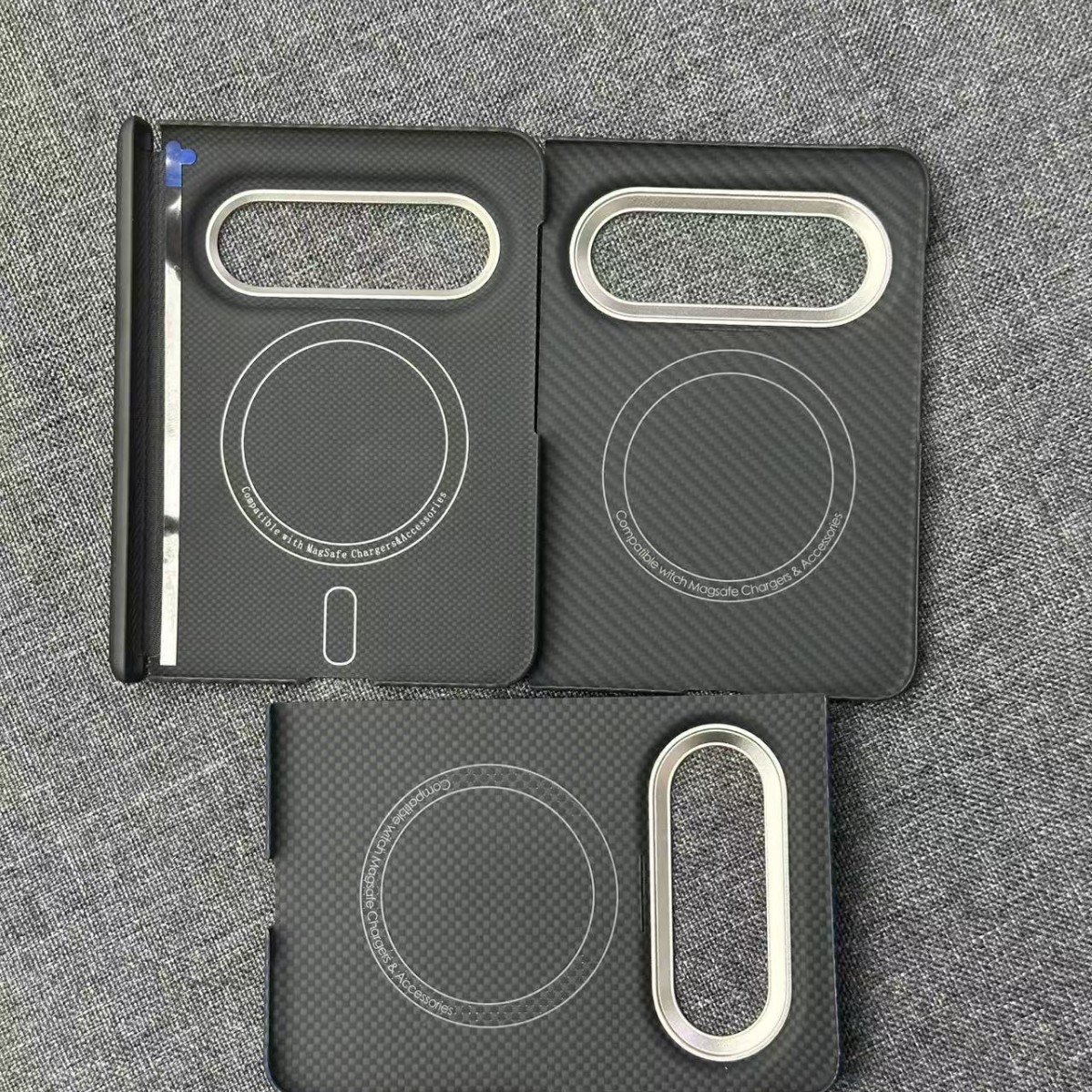 Para huawei pura X max carcasa de fibra de aramida carcasa magnética kevlar carcasa de eje medio carcasa anti-huellas digitales Specification image