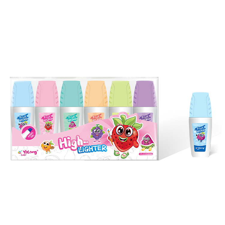 Yalong Cross-border's 2023 new fancy design fluorescent notepad and cute fruit marker for schools and offices