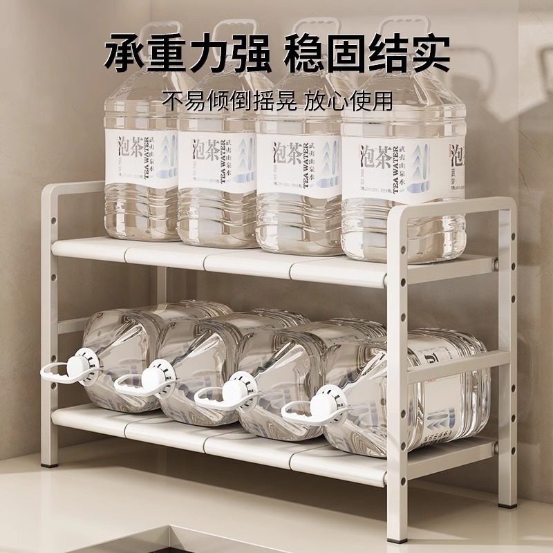 可伸缩厨房下水槽置物架橱柜内放锅架家用多层柜子分层锅具收纳架详情图4