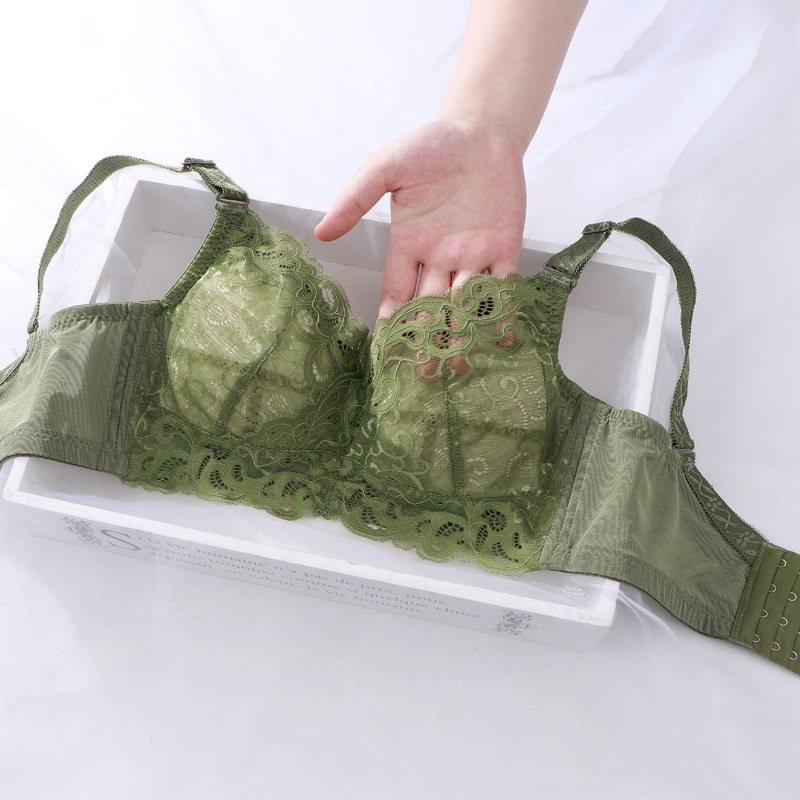 文胸罩聚拢收副乳大码内衣女无钢圈胖mm防下垂全罩杯透气显瘦