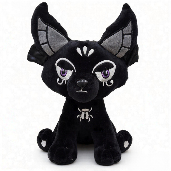 Dark style Anubis Cat plush toy, cool and stylish display gift. We support IP customization based on your provided pictures or samples details Picture