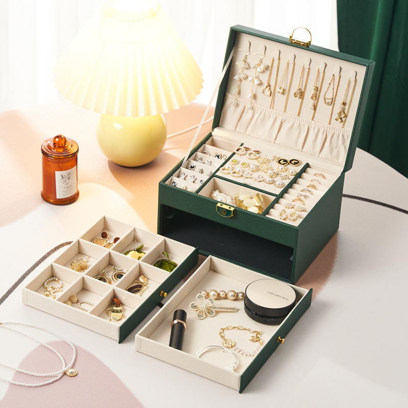 Cosmetics storage box, dressing table, lipstick and skin care products, dust-proof large-capacity storage box, desktop accessory storage box Application Scenario