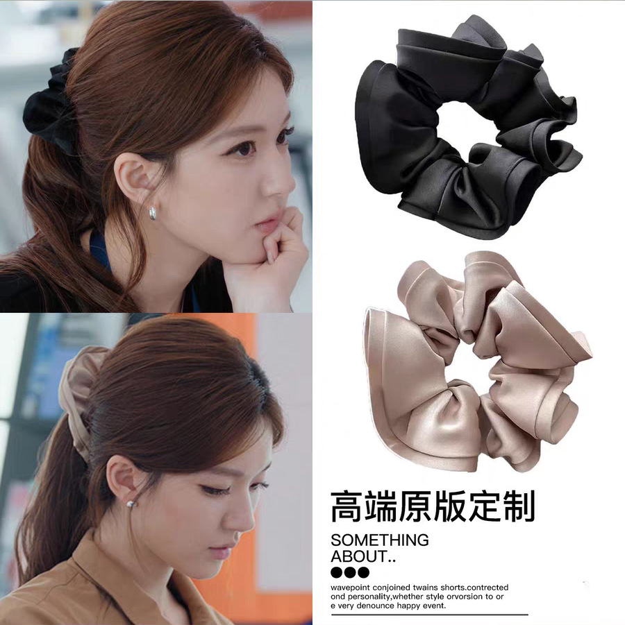 Xu Me Dazzleng Zhao Lusi's same simple and elegant large-sized hair tie and hair accessory, with a high-end feminine look Xu Me Dazzleng Zhao Lusi's same simple and elegant large-sized hair tie and hair accessory, with a high-end feminine look