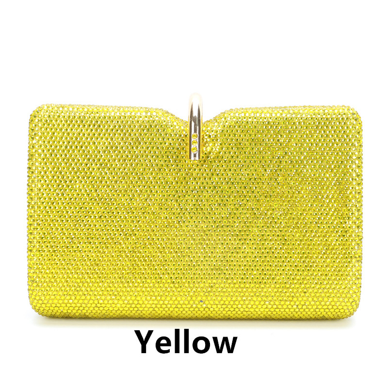 Hand-held bags, evening gowns, cross-border ladies' dinner bags, party and wedding diamond, crystal and water diamond bags, European and American hand-held bags Item Picture