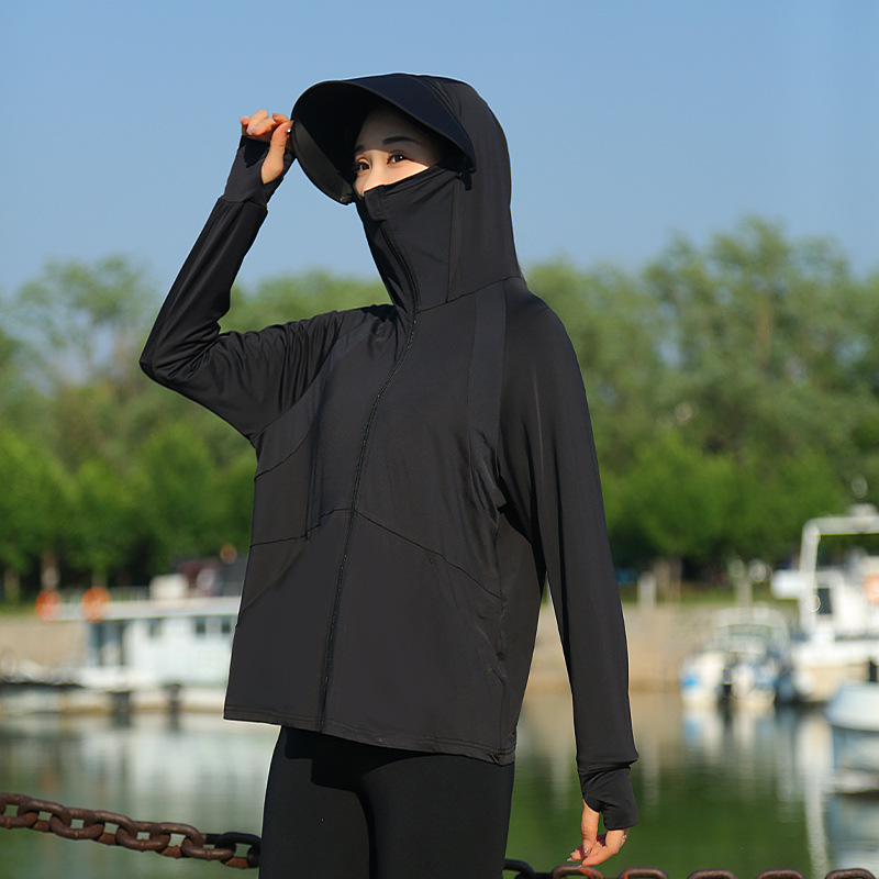 Women's 2025 new black rubber detachable brim fishing shirt, men's thin breathable sun-protective clothing Application Scenario