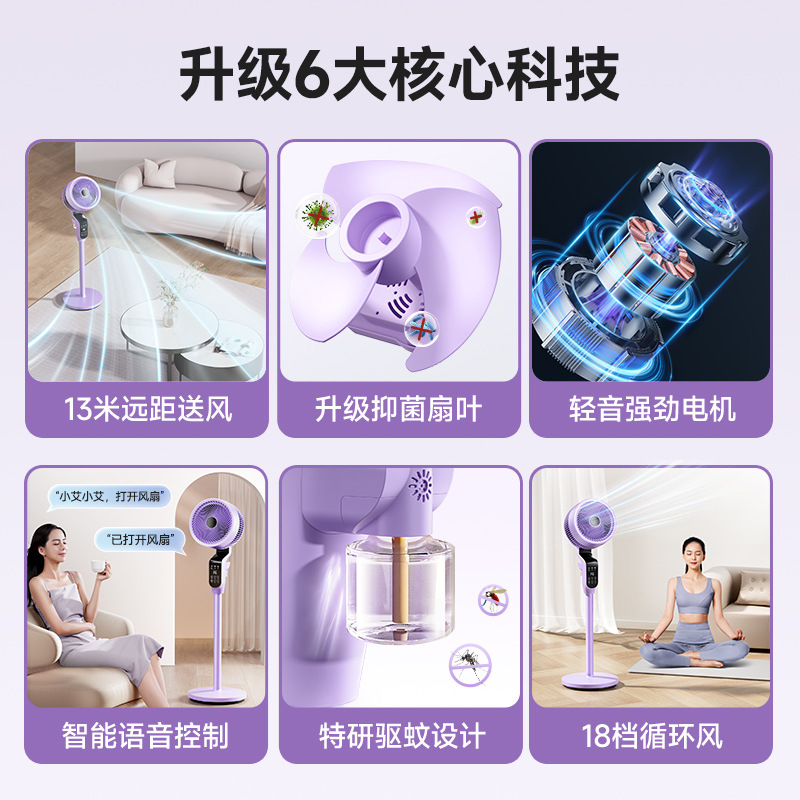 VTT air circulation fan, silent large wind turbine convection intelligent timing desktop electric fan, cross-border trade Application Scenario