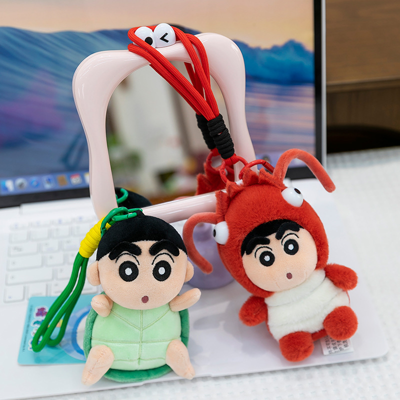 Authentic Crayon Shin-chan transforms into penguin, lobster, crocodile plush toys, schoolbag pendants, as a gift for friends and girls Specification image