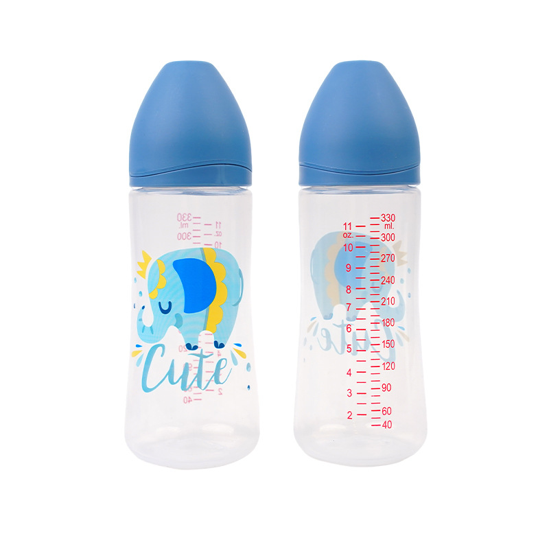 Colorful cartoon baby anti-choking PP bottle set suitable for newborns, 0-3 months old baby bottle, mother and baby factory Item Picture