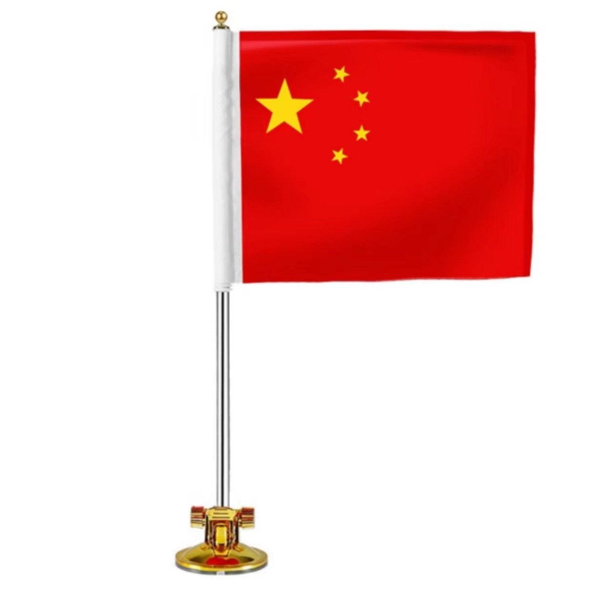 Suction cup flagpole, vehicle-mounted external Hongqi suction cup type vehicle-mounted flagpole, national anniversary car parade flagpole base, national flag Item Picture