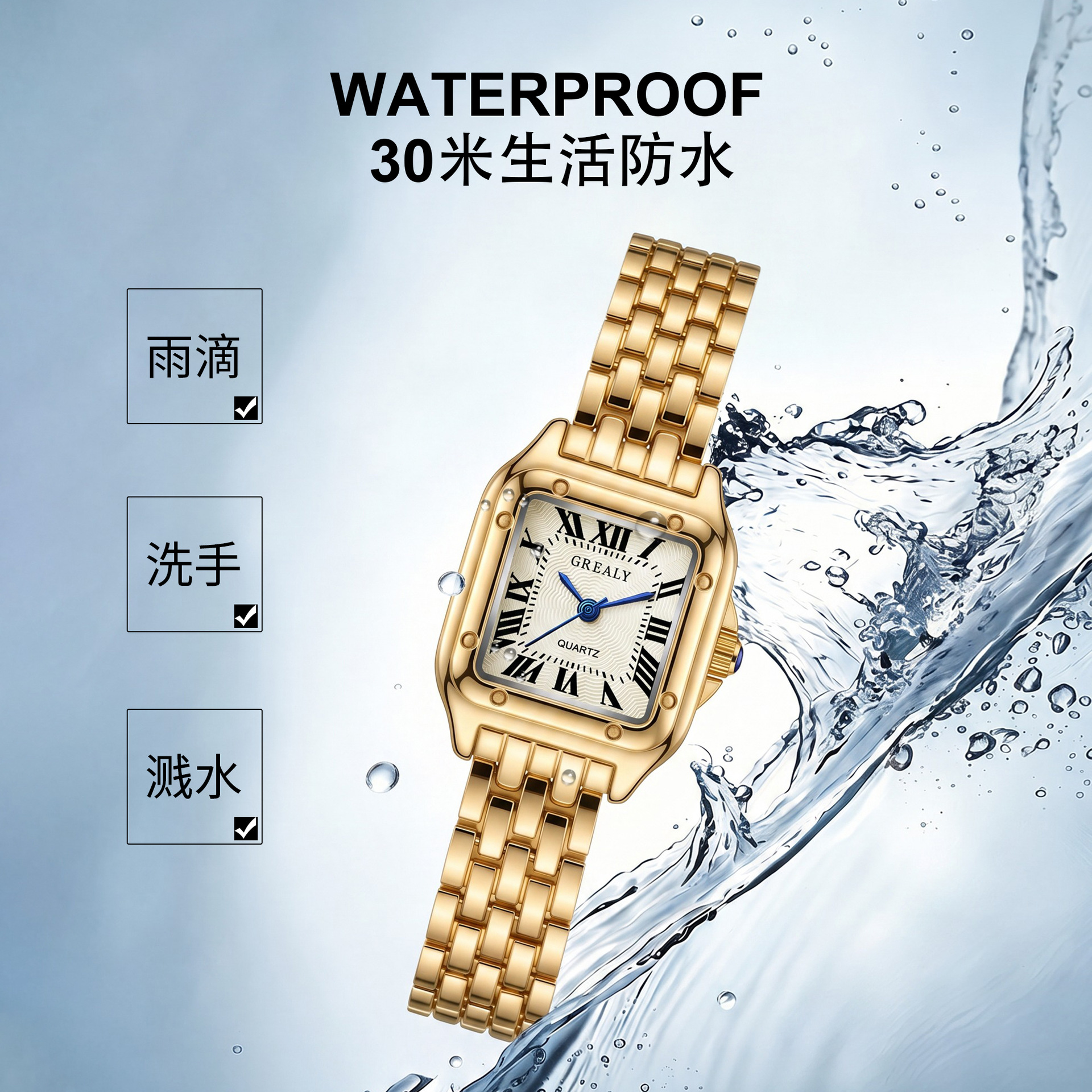 Cross-border best-selling waterproof women's watches, new quartz watches, retro and fashionable women's watches, wholesale and customization of foreign trade watches for women details Picture