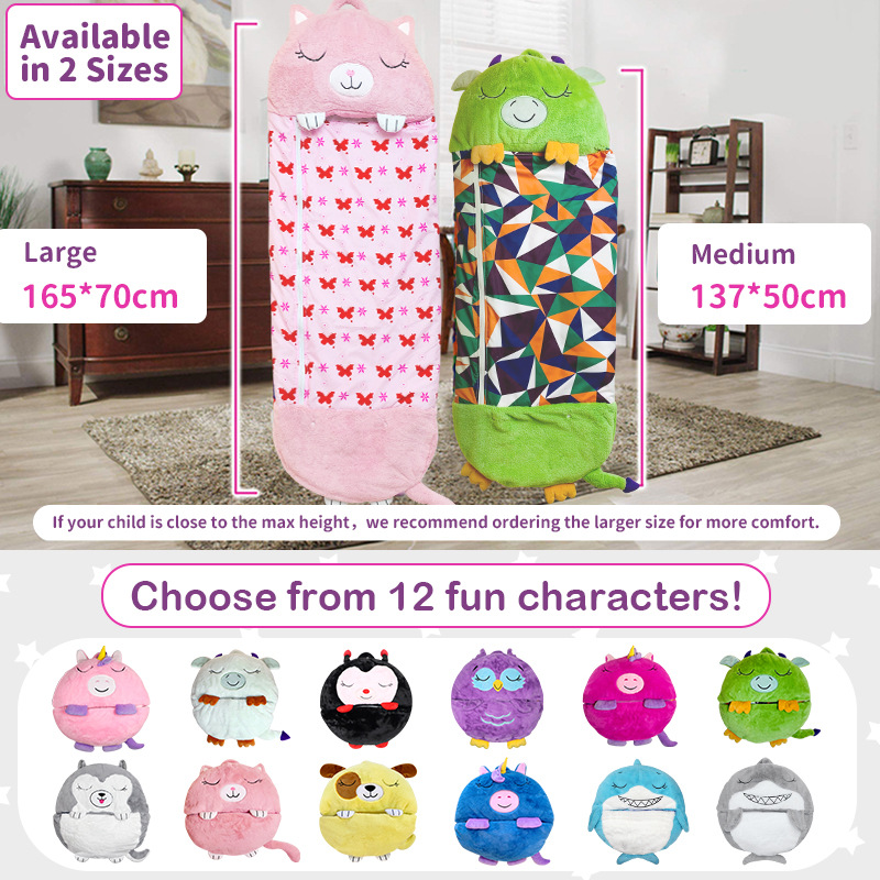 跨境热款儿童睡袋防踢大童户外保暖防踢被收纳便携收纳