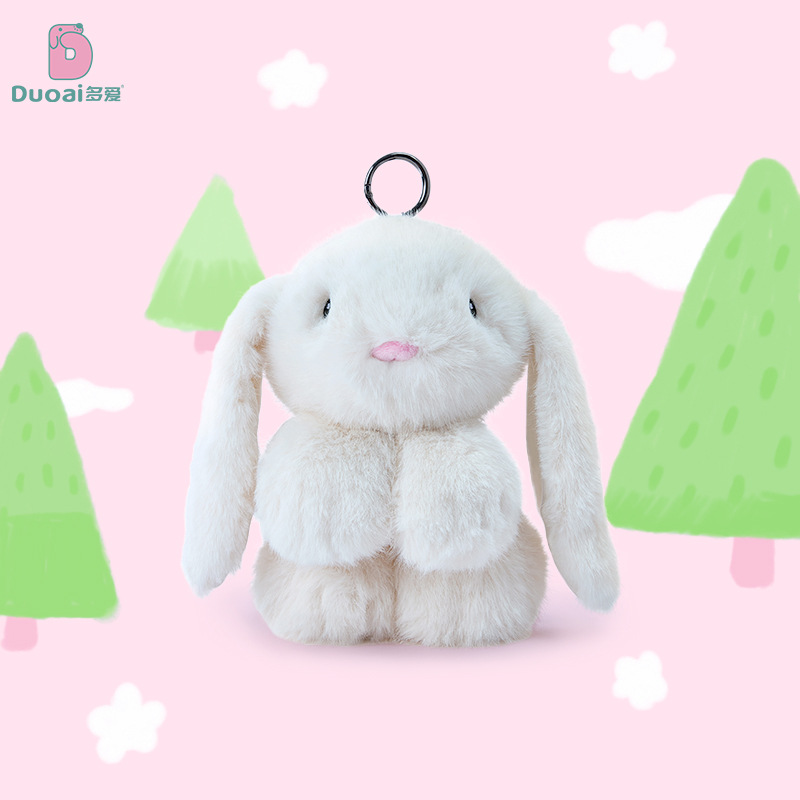 A cute plush keychain with a heartwarming ear-hanging rabbit figurine is a perfect gift for your girlfriend and best friend as a bag or pendant Application Scenario