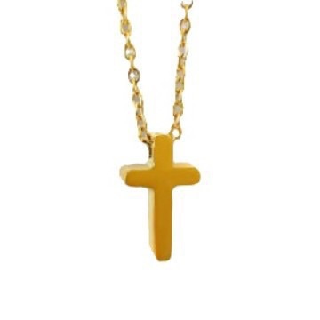 New stainless steel cross necklace, 18k gold pendant collarbone chain, women's high-end neckchain, titanium steel, does not fade Application Scenario