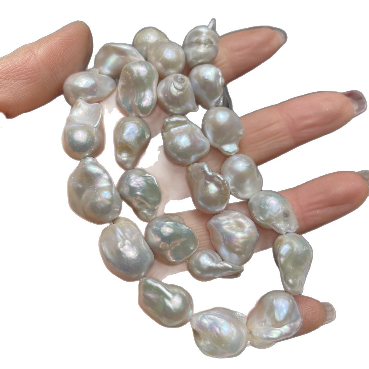 New supply of Baroque pearls 12x16mm-15x20mm(patched), dazzling large Baroque irregular-shaped pearls Application Scenario