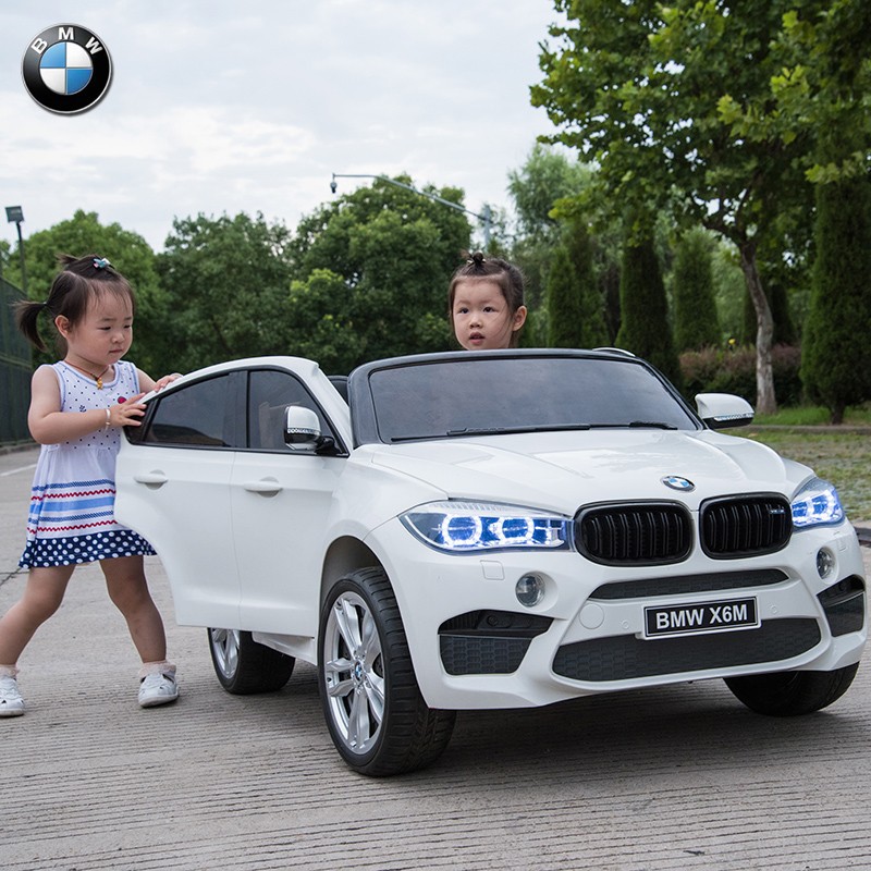 正版授权 超大宝马X6儿童电动车四轮小孩遥控汽车SUV玩具车可坐人