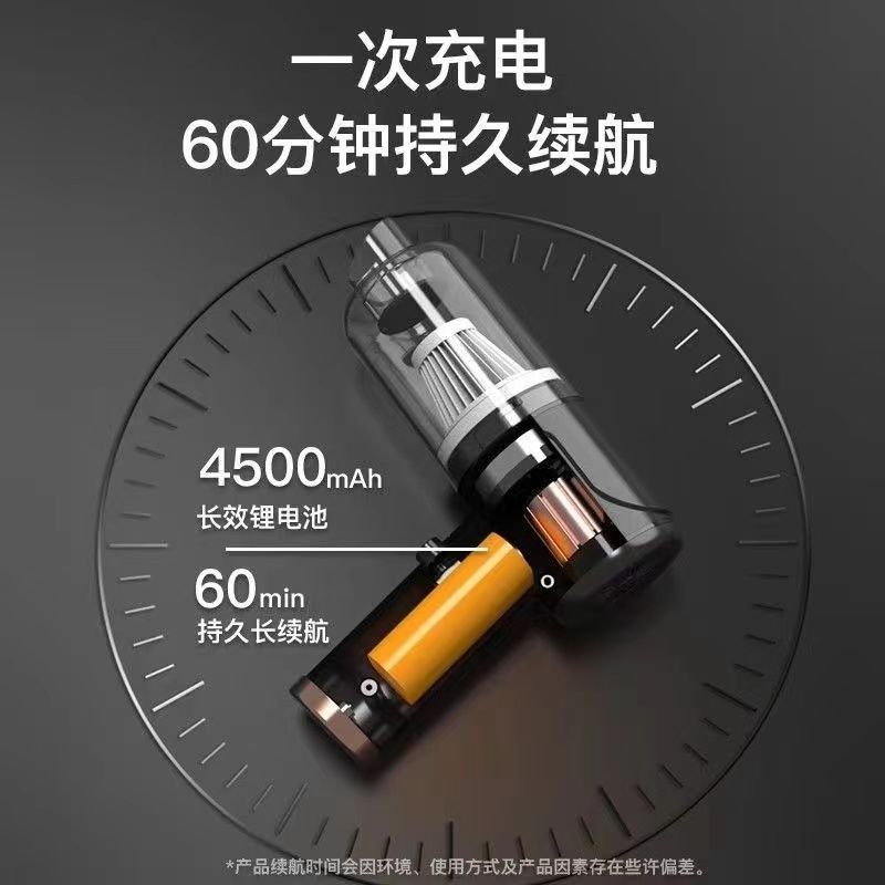 Mini car vacuum cleaner, long-lasting dust removal, handheld wireless indoor desktop cleaning, low-noise charging model details Picture