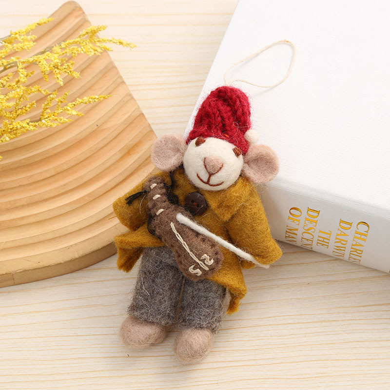 "Happy Mouse Series wool felt decoration creative and healing bag pendant cute pendant manufacturer wholesale. Application Scenario