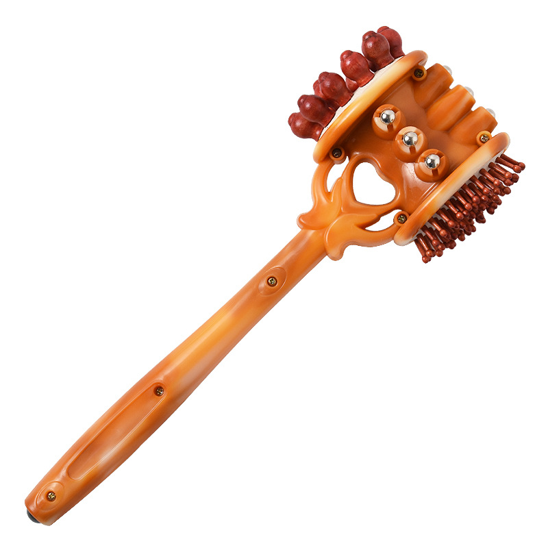 A multi-functional meridian tapping and health preservation tool for three-sided massage, shoulder, neck and waist tapping with imitation jade Item Picture