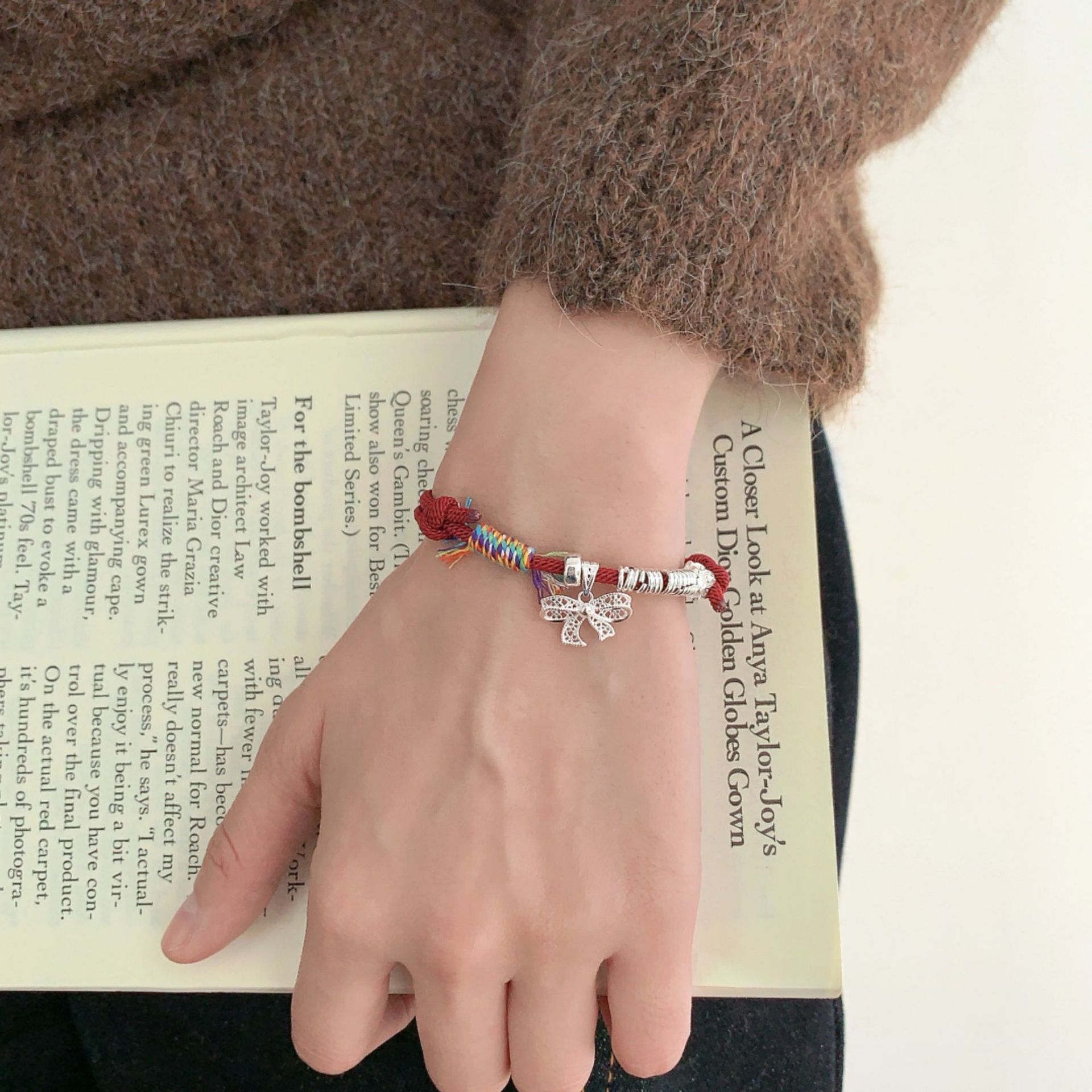 S925 sterling silver 12.13 bow coil red string bracelet for women, light luxury, fashionable and versatile, simple and high-end in Instagram style, niche Application Scenario