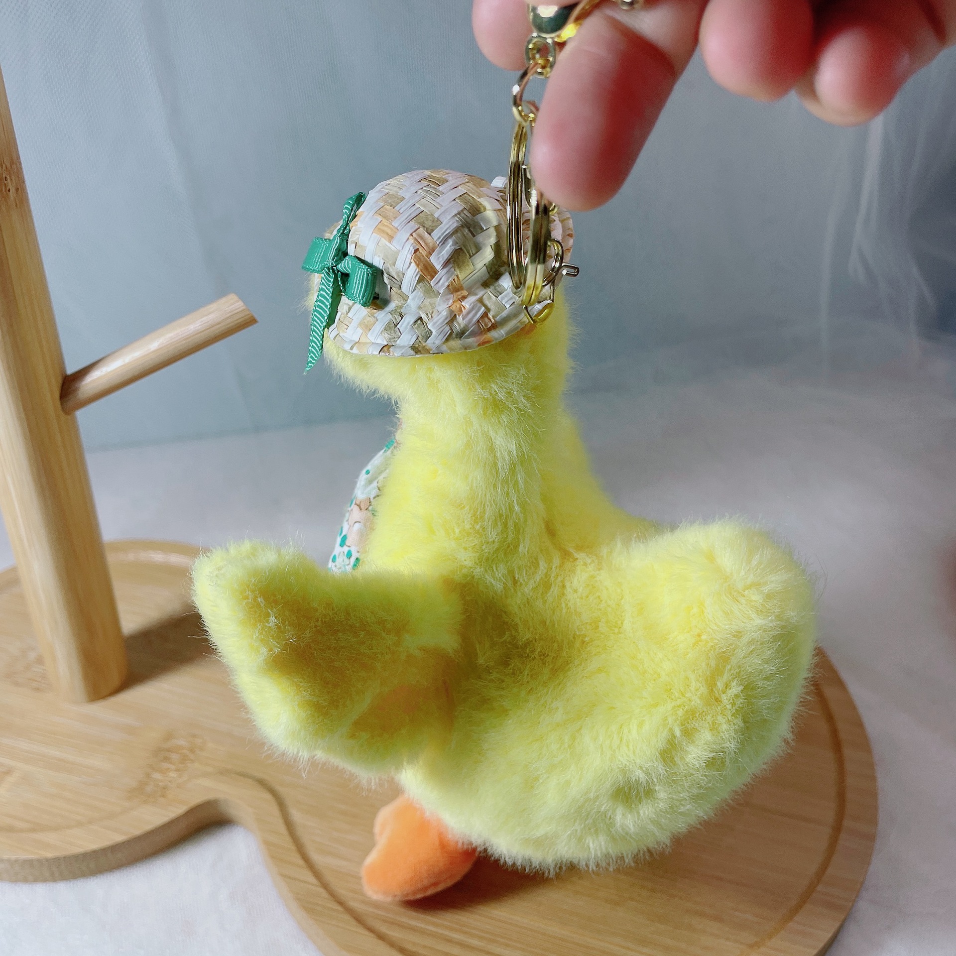Cute gentleman goose plush keychain pendant, noble lady goose, proud goose plush doll bag pendant Application Scenario