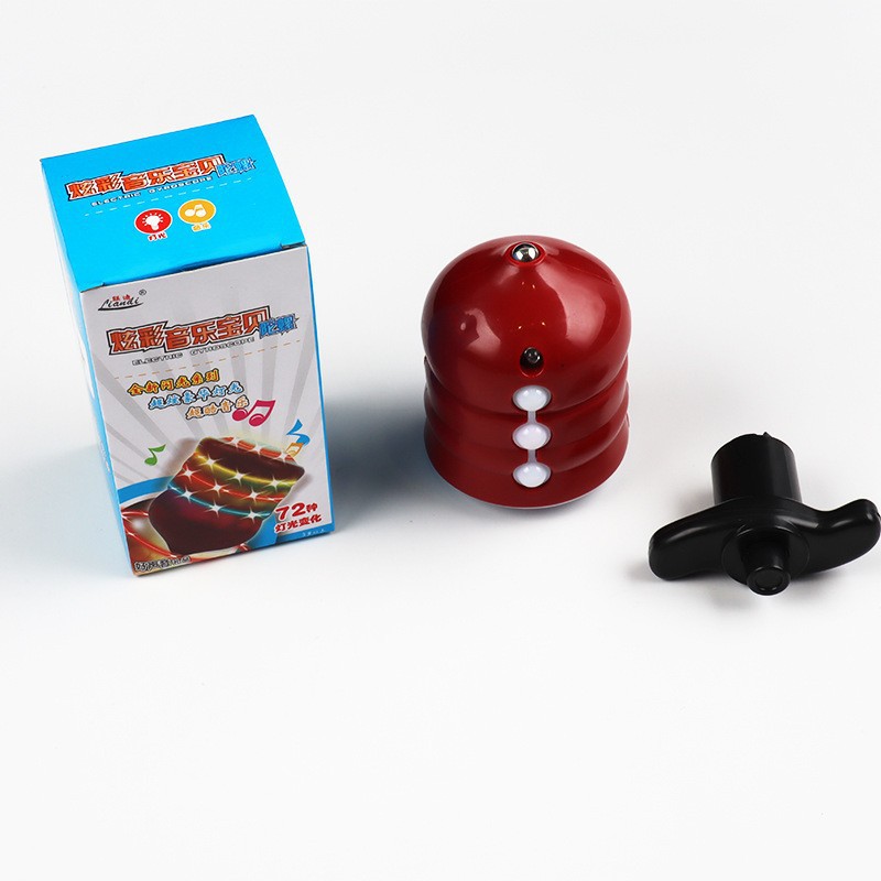 White box electronic wood-like gyroscope, colorful electric luminous music gyroscope, hot selling at night market stalls, wholesale from the manufacturer Application Scenario