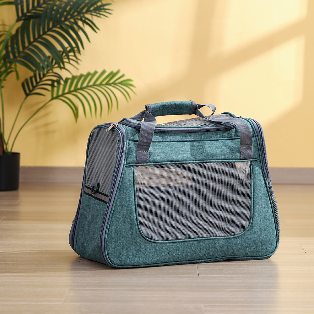 Rongka Pet Cross-border Fashion Transparent Cat Bag, portable pet shoulder bag for going out, breathable pet single-shoulder bag, cat and dog hand-held pet bag details Picture